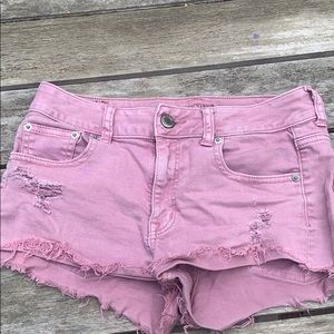 Pink American eagle shorts
